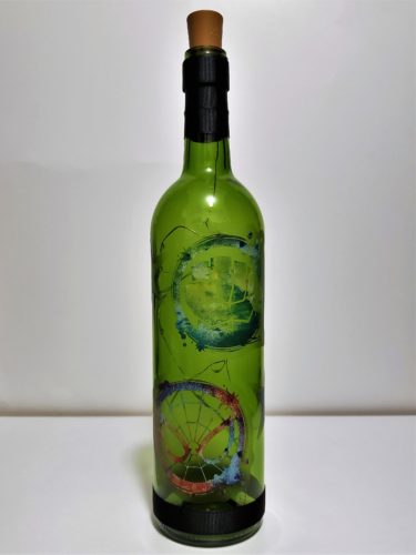 Bottle light with the Hulk and Spiderman logos.