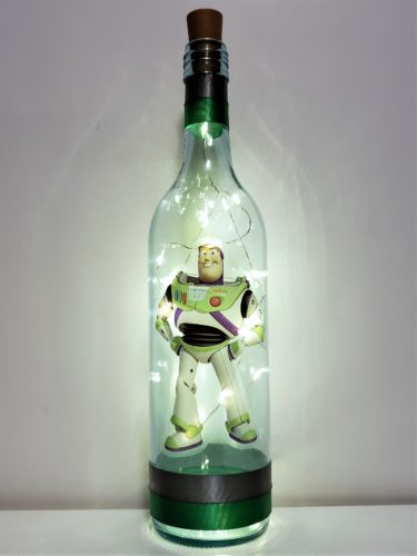 Bottle light with Buzz Lightyear.