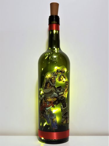 Bottle light with Transformers.